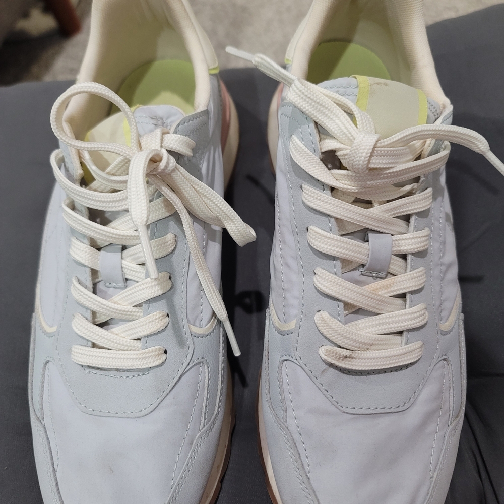 Men's White and Cream Sneakers